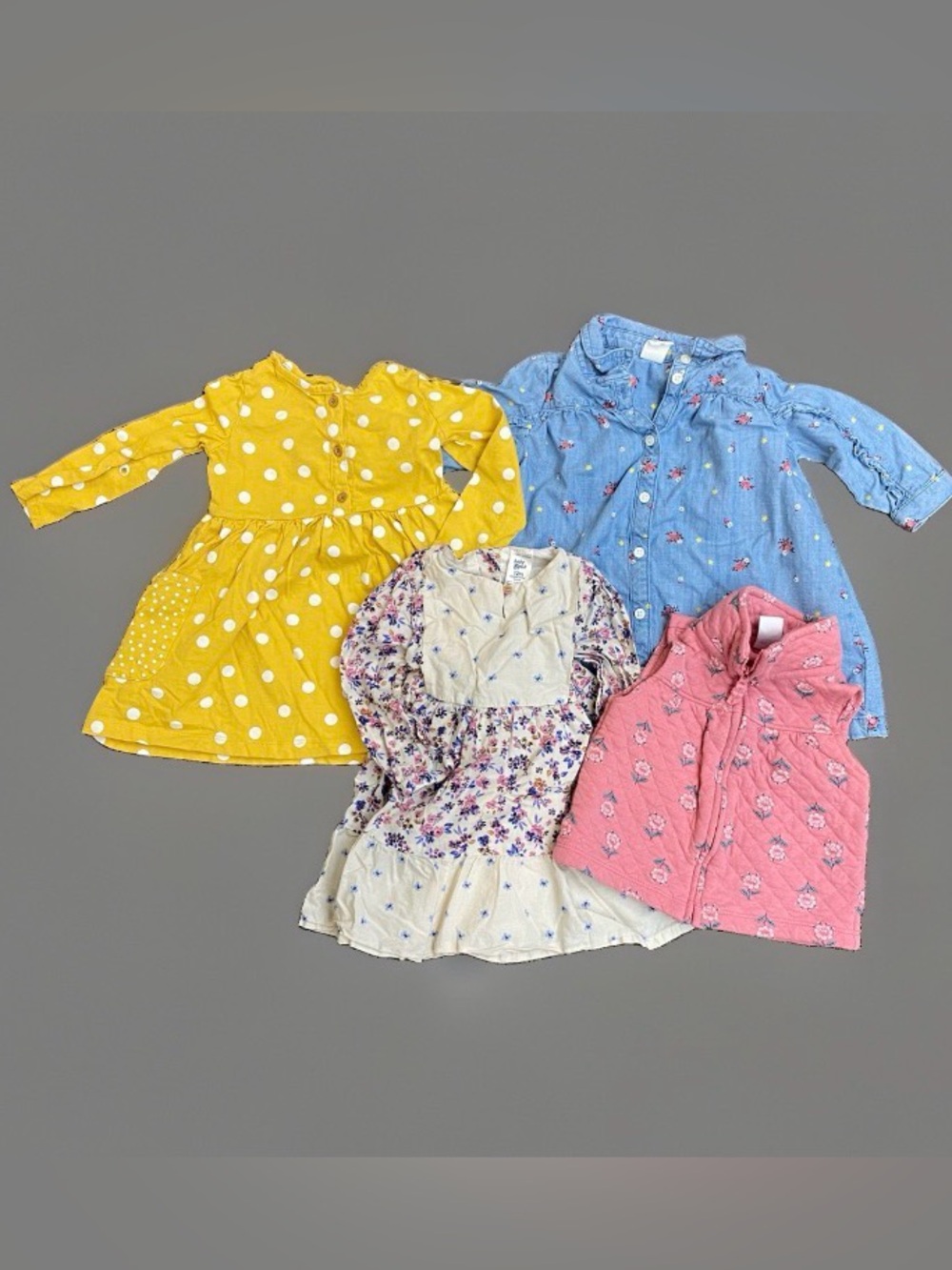 Baby Girl Clothes Bundle | Sizes 12M, 18M | Dresses & Quilted Vest